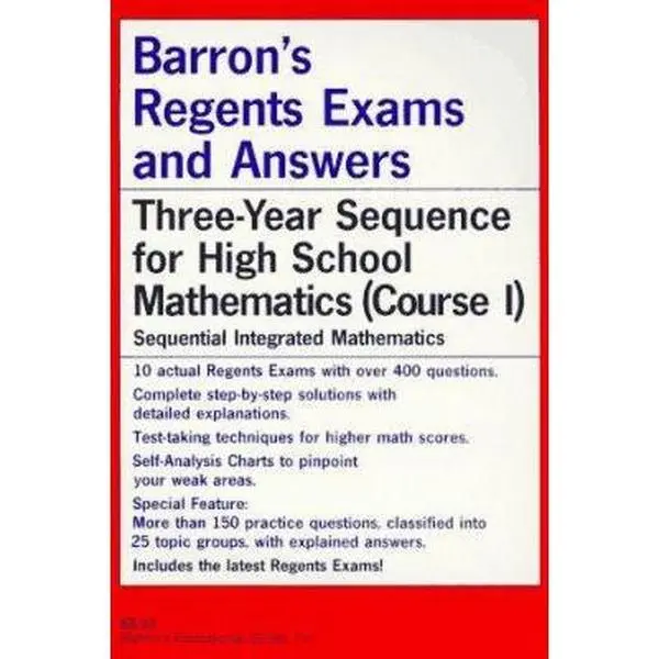 USED-Barron's Regents Exams and Answers Sequential Math Course I by Peter Schlumpf (Paperback)