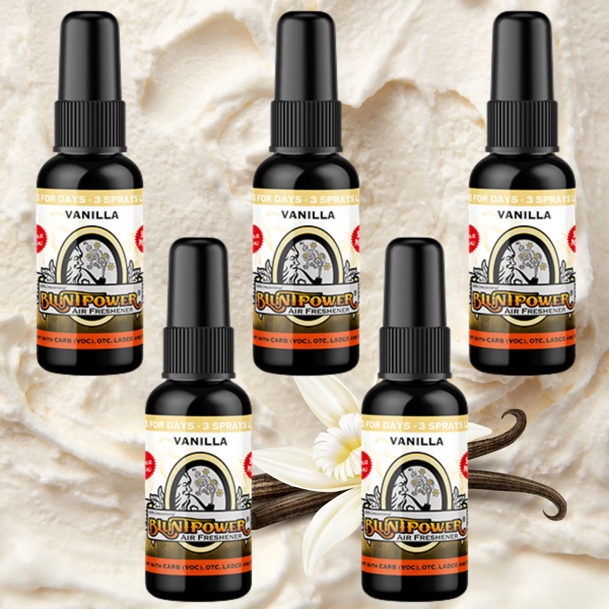 Vanilla Spray Air Freshener Bundle (5 Pack)
