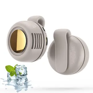 Portable Silent Mini Bladeless Electric, 3 Speeds Adjustable & Queit, Hands Free Shirt and Waist Clips Whirlwind Fans, USB Rechargeable Cooling Fan, Suitable for Outdoor Travel Office