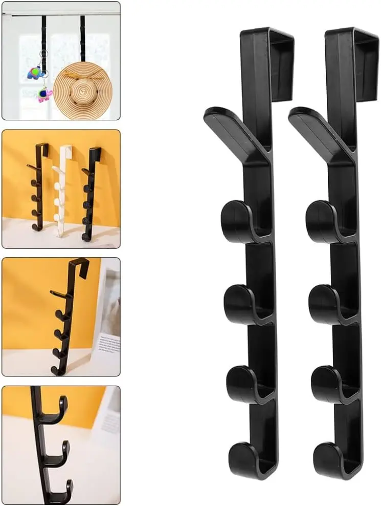Heavy-Duty   Hooks - Sturdy Organizer for Small Apartments & Closets door rotating purse