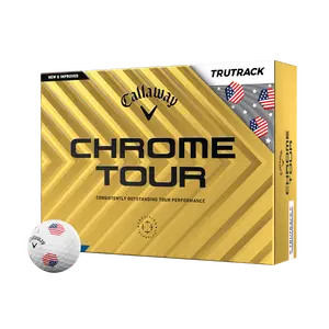 Callaway Golf Chrome Tour USA TruTrack Golf Balls in White