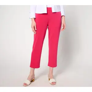 Susan Graver Regular LK Fusion Straight Leg Crop Pants
