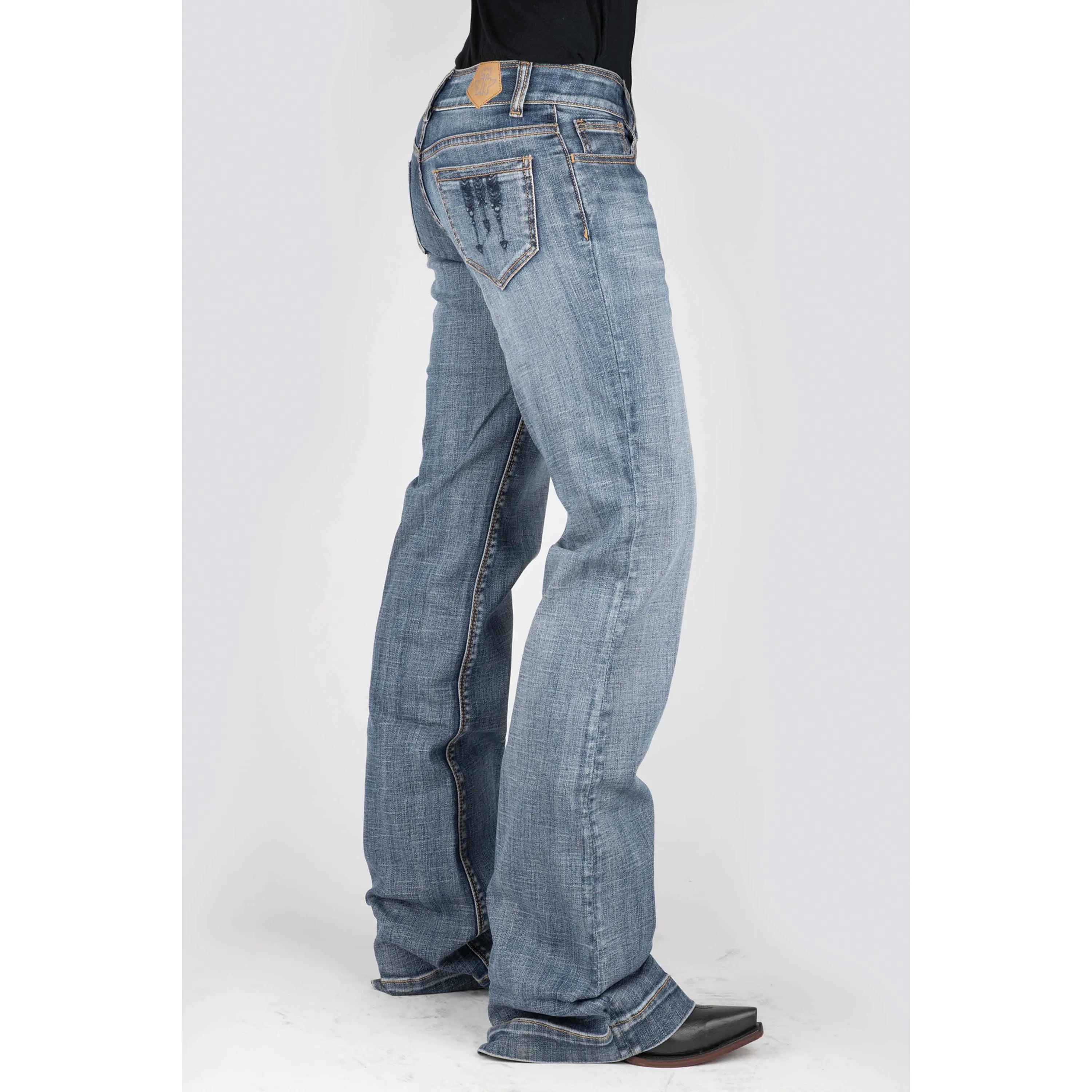 Women's Tin Haul Moderate Fit Light Wash Western Trouser Jeans