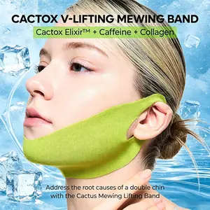 COOLING V-UP MASK Cactus Lifting Firming Mask Tightens Jawline Double Chin Reduction Face Mask