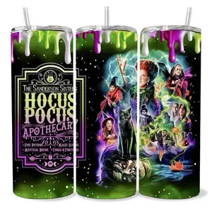 Hocus Pocus 20 oz Tumbler - BPA Free, stainless steel, Leak proof, durable, with clear lid
