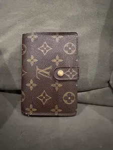 Pre-owned Louis Vuitton Canvas Small Leather Goods Monogram Viennois Bifold Wallet