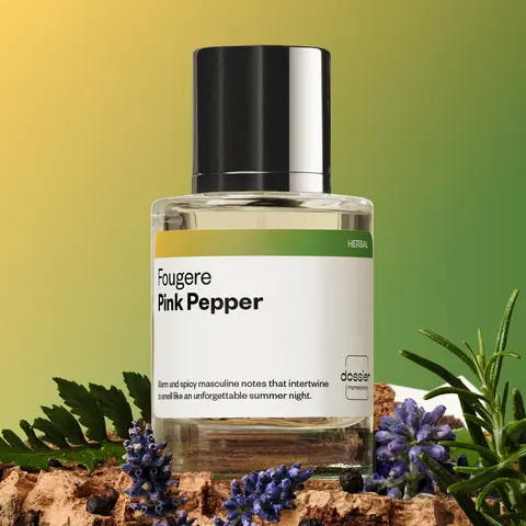 Fougere Pink Pepper, Dossier, Men Perfume, Eau de Parfum, 50ml, Pink Pepper, Lemn, Neroli, Orange Blossom, Lavender, Amber, Patchouli, Cedarwood