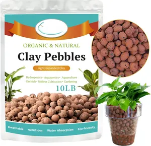 10 LB  Leca Clay Pebbles for , 4mm-16mm   Leca Balls for Indoor , Hydroton Clay Pebbles for  Hydroponic Aquaponics Growing Orchid Drainage Terrarium