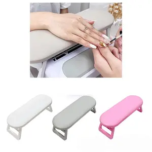 Foldable Nail Art Hand Pillow Holder, Plastic Manicure Arm Rest Support, Ideal for Beauty Salons & Home Use, Durable Design