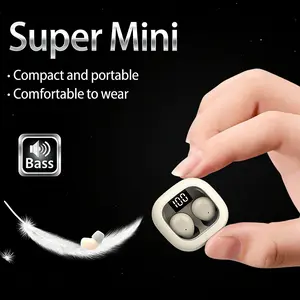 Invisible Sleep Earbuds for Side Sleepers, Mini Bluetooth Headset with Charging Case, 24H Playtime, Clear Calls, Noise Block, Voice  Headset HiFi Headphones Gaming Wireless ANC  Audio for Android & iOS music silent party 3d