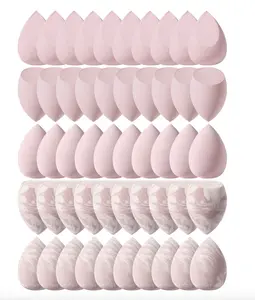 50pcs/Makeup Sponges, Multicolor Makeup Sponge For Foundation Blending, Liquid/Cream/Powder Seamless Smooth Beauty Sponge