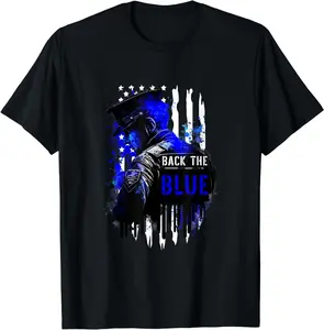 Back the Blue Pro Police for Law Enforcement Support T-Shirt