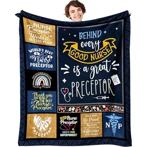 Nurse Preceptor Gifts, Nurse Preceptor Gift for Women/Men, Preceptor Gifts Nursing Throw Blanket 50"X60", Nurse Preceptor Appreciation Gifts for Nurses Week, Thank You Gifts for Female Nurse Preceptor