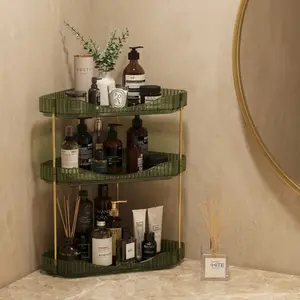 Lifewit Bathroom Counter Organizer Corner with Perfume Tray, Cosmetic Shelf, and Storage for Bedroom, Dresser, and Kitchen Home Goods Soap Mounted