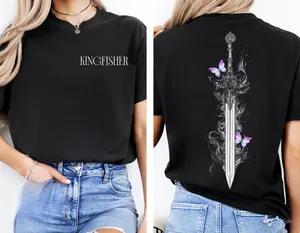 Kingfisher Sword Graphic T-Shirt – Quicksilver Book Kingfisher Shirt, Bookish Merch, Inspired Fantasy Novel Apparel, Romantasy Gift