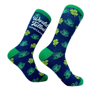 Funny Socks for St Patricks Day Green Irish Socks for the Parade on Saint Pattys Day Funny Graphic Socks Comfortable Fitted Spandex Cotton