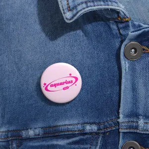 aquarius oddball button (light pink)