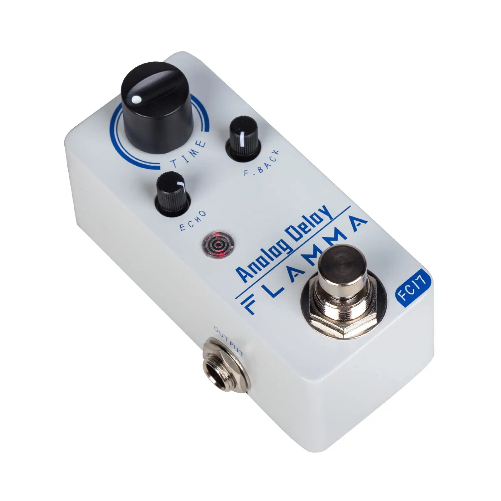 FLAMMA FC17 Analog Vintage Effects Guitar Pedal - Durable Metal Shell, True Bypass Circuit, 25ms-600ms Delay Time, Adjustable Levels, Compact Size for Electric Guitars, Adjustable Delay Levels, Analog Delay Pedal