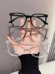 3-Piece Multicolor Reading Glasses Anti-Blue Light Clear Eyewear, Square Frame Design Suitable for Men & Women, Daily Wear Accessories