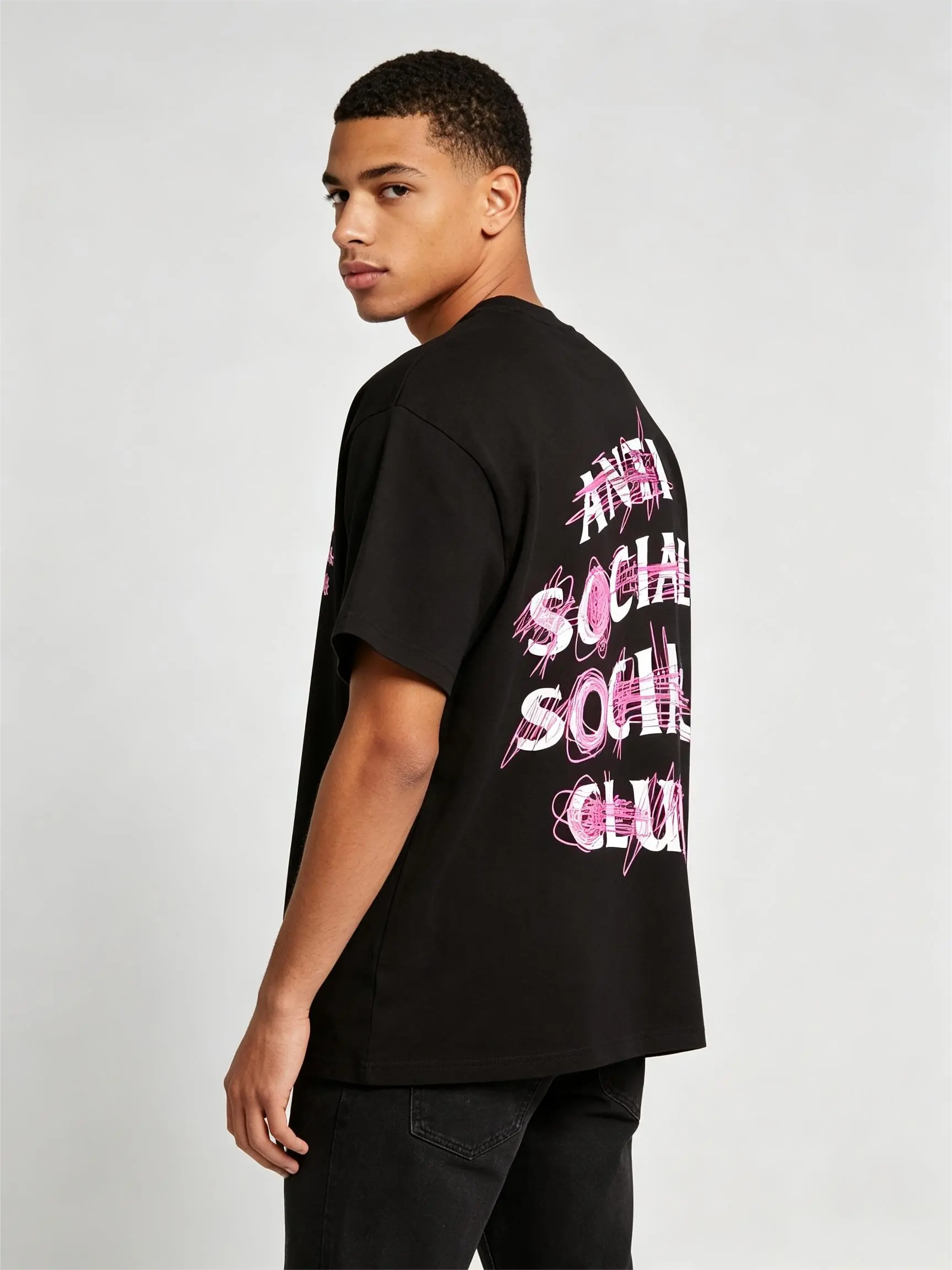 Anti Social Social Club Nevermind Graphic Men's Round Neck Short-Sleeve Tee - Pure Cotton, Unisex Cut, Fashion, Streetwear Edge, Lightweight, Comfortable Fit, Gift-Ready Tee, All Seasons Casual Wear