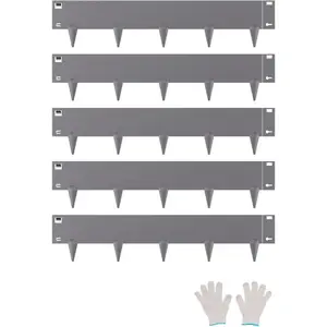 VEVOR Steel Landscape Edging, 5 Packs 39x 3 in Rust - Resistant Metal Landscape Edging, Bendable Garden Edging Border, Heavy Duty Lawn Edging, Easy - to - Install, Flower Bed Yard Pathway Divider BlackVEVOR Super Brand Day