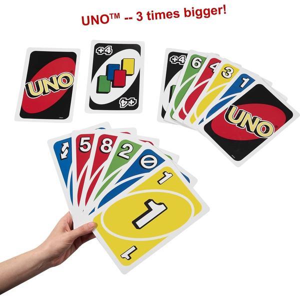 Mattel Games Giant UNO Card Game – Large Colorblind-Accessible Deck for Kids, Adults & Family Game Night