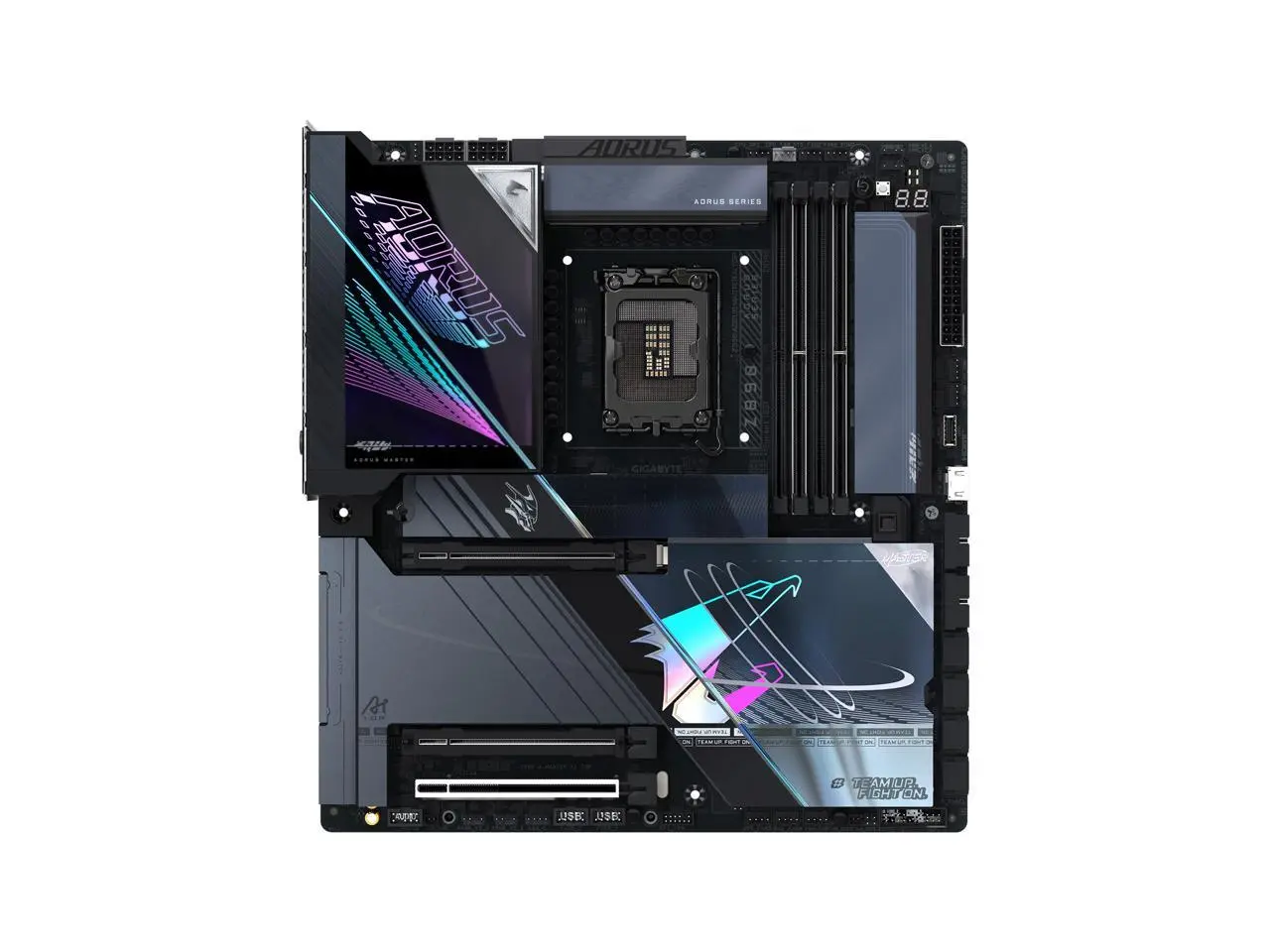 GIGABYTE Z890 AORUS MASTER AI TOP Intel Core Ultra (Series 2) LGA 1851 Motherboard, E-ATX, DDR5, 4x M.2, PCIe 5.0, Thunderbolt 4, WIFI7, 10GbE LAN, EZ-Latch