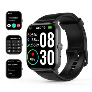 Smart Watch for Men and Women, 1.83" Touch Screen Lifestyle Watch with Message Reminder, Step Counter, Alarm, Timer, Music Control, Comfortable Strap, Compatible with Most iOS and Android Smartphones FathersDayGift