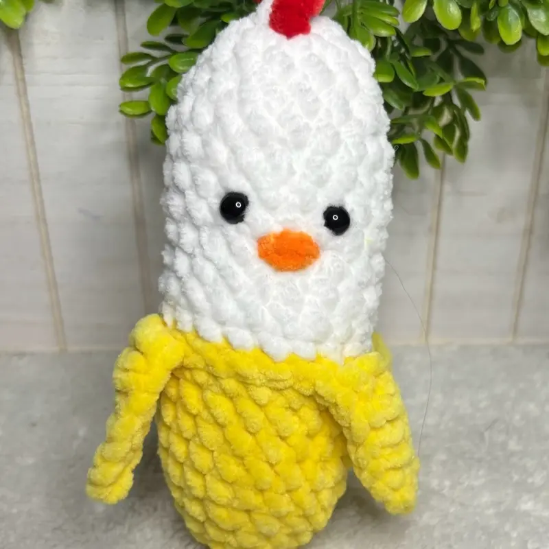 Handmade Crochet Chicken Banana