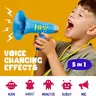 MINI EXPLORER Alien Voice Changer Microphone Toy for Boys - Light-Up Rechargeable Kid Stuff, 4 Funny Sound Effects, Echo Control, Engaging Imaginative Play for Kindergarteners