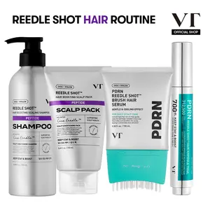 [VT Official] VT Scalp-to-Hair Boosting Bundle | with Shampoo , Scalp Pack, Hair Brush Serum, Hair Ampoule Bundle | Korean Hair Care , Liquid Microneedling, Hair Thickening