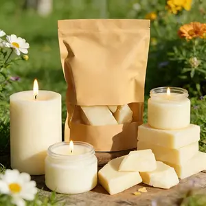 8oz white/yellow Beeswax Blocks - Raw Unbleached Bees Wax for Candle Making, DIY Wood Polishing, Premium Beeswax from Beehives