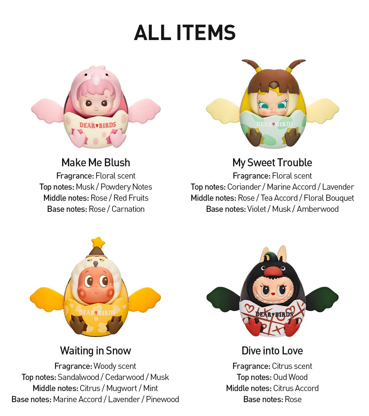 POP MART Dear Birds Series-Car Fragrance Blind Box, Fun Toy, Mystery Gift