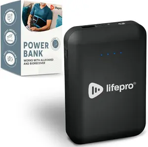 LifePro Portable Powerbank for AllevaRed, AllevaRed Pro, and BioRecover - 15,000mAh Battery Pack with USB 3.0 and 12V DC Output for Wellness Devices