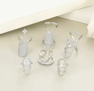 Silver Nail Ring, Women's Silver Rings, Rings for Nail Art