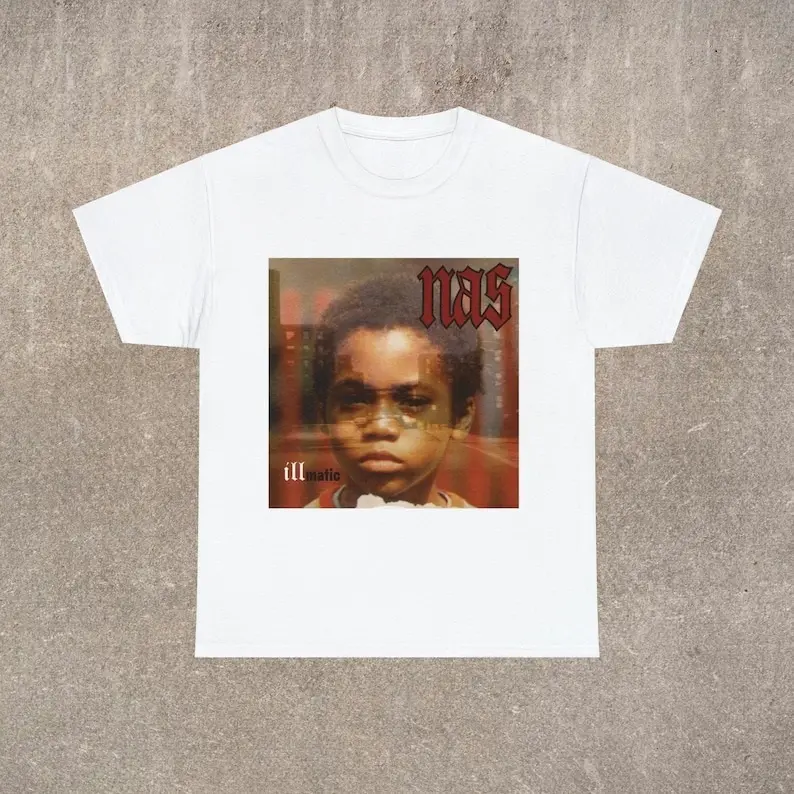 Rare 90's Hip Hop T-shirt - Nas Illmatic Album Cover - Unisex - Classic Fit - Vintage Rapper Tee - Gifs