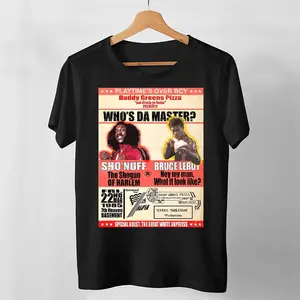 [100% Cotton] Sho Nuff Bruce Leroy Black Best Shirt For Boys Best Selling Graphic Shirt Men Sellers T Shirt Customized Cotton Casual Fashion Menswear Retro Streetwear Top Vintage Classic Stylish Basic Golf Gift T-Shirt For Men And Women