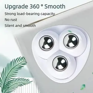 4 PCS Universal Omni-directional Wheel Set, Universal Detachable Adhesive Ball Bearing Roller, New Home Use Punch-free Model