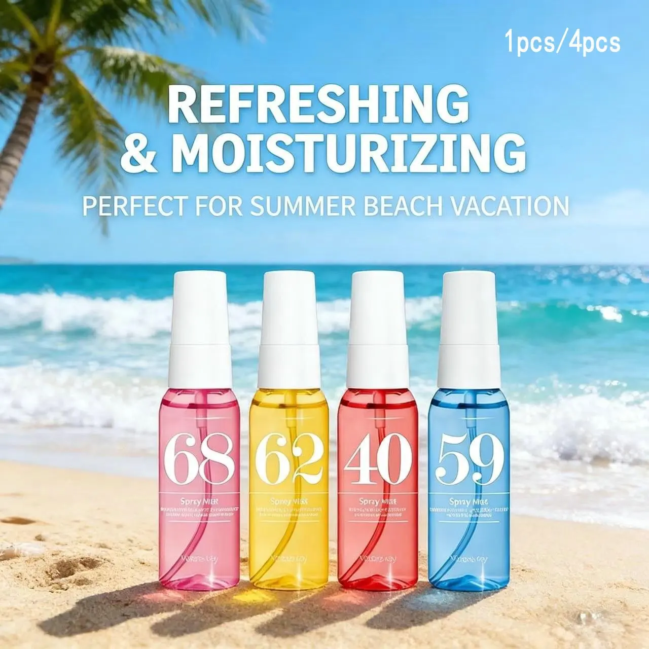 Brazilian Body Mist 1-4-Piece Gift Set, Victoria Key Spray Mist for Women, Marshmallow & Vanilla Scent, Long Lasting, Alcohol-Free
