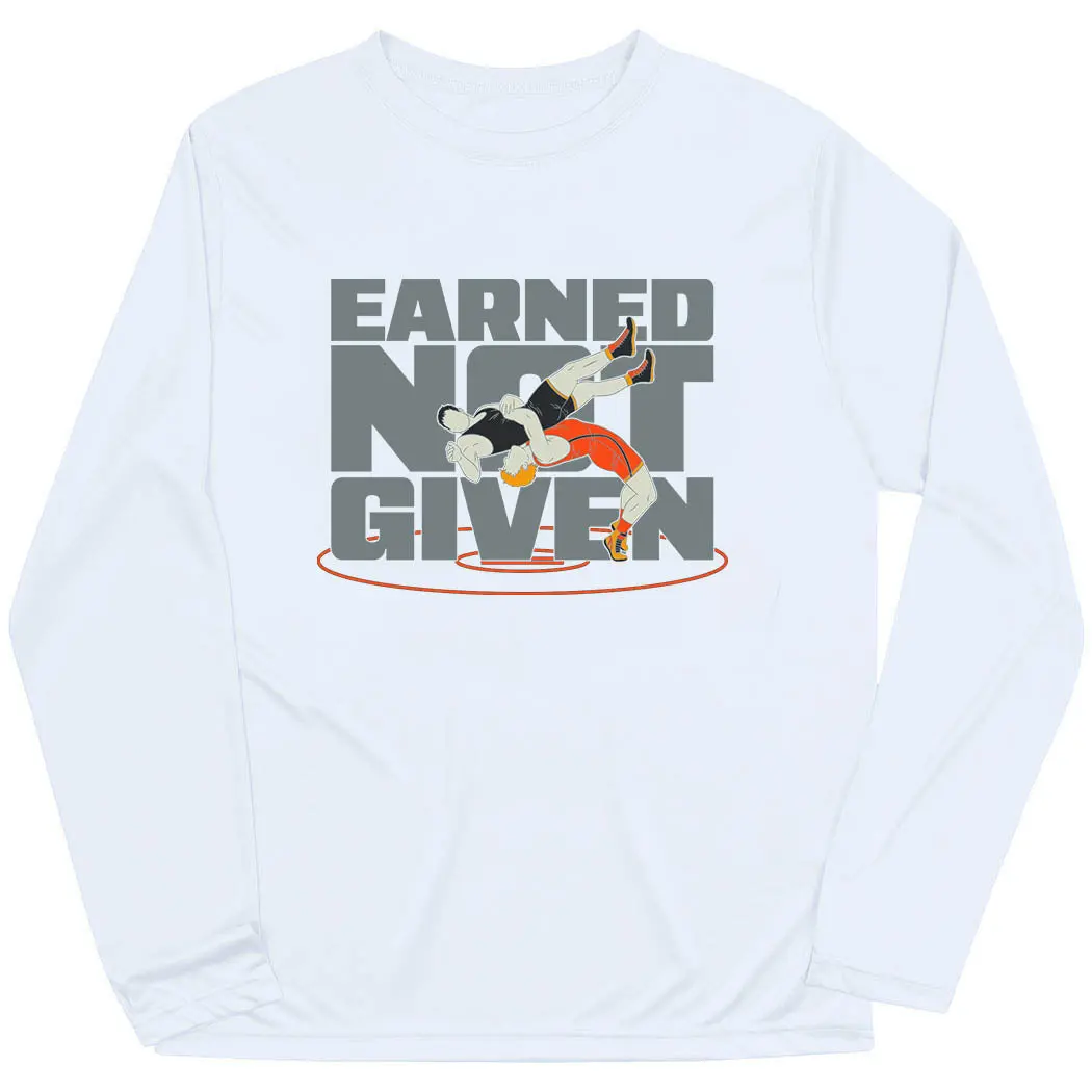 Wrestling Long Sleeve Performance Tee - Earned Not Given