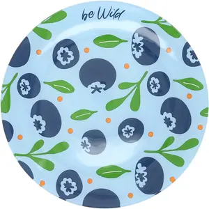Blueberries 8" Glass Appetizer Plate