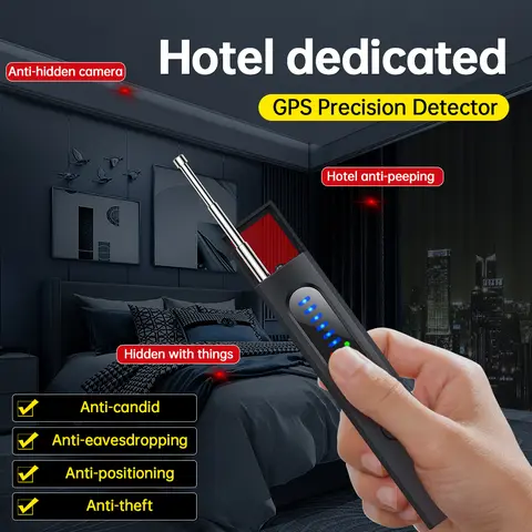 Camera Detectors, Portable Camera Detectors, GPS Tracker Detector for Car Indoor Home Hotel Travel Office, 5 Levels Sensitivity