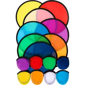 24Pcs Foldable Flying Disc Fans Bulk 9.8 Inch DIY Sublimation Handheld Cooling Fan Beach Flying Disc for Summer Outdoor Games Activities Birthday Wedding Party Favors - Home Improvement.