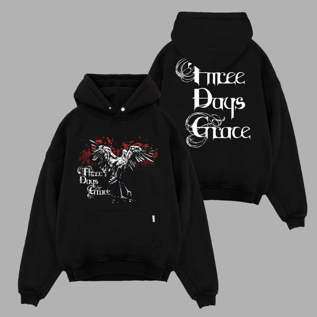 Three Days Grace Man's Vintage T-Shirt & Hoodie 90s Graphic Tee Grunge Aesthetic Classic Rock Merchandise for Fans 1