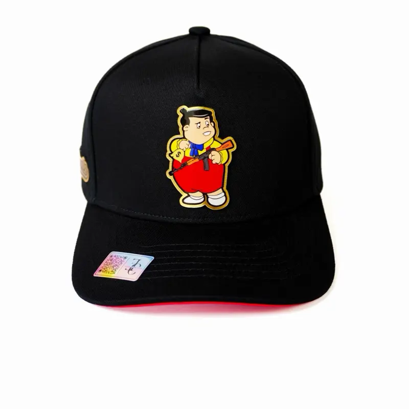 El gordo mz SnapBack hat- black/red
