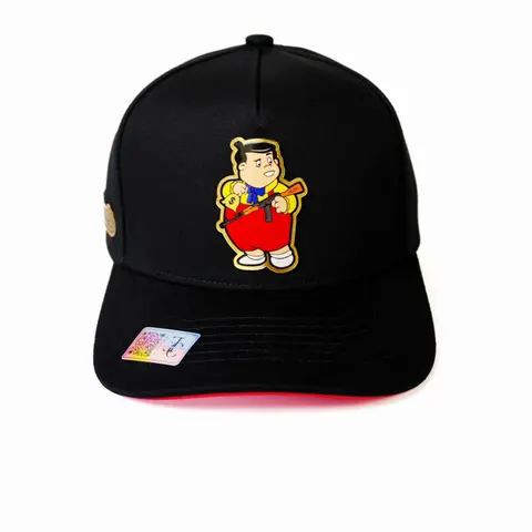 El gordo mz SnapBack hat- black/red