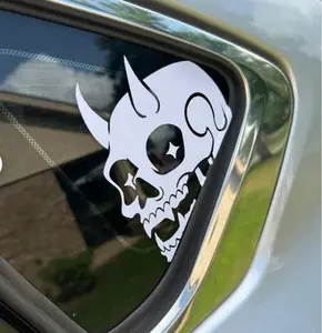SKULL DEMON PEEKER | Jdm decals | vinyl decals | Skull sticker