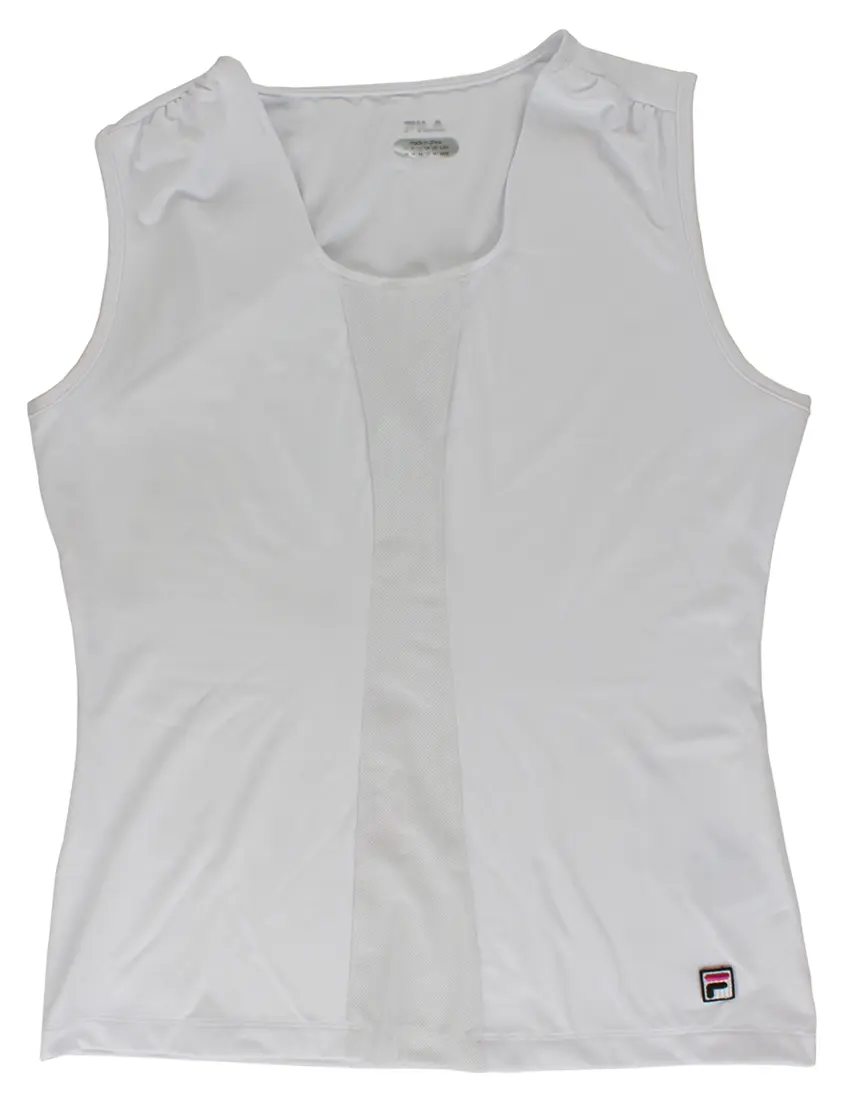 Fila Womens Mesh Center Running Top White