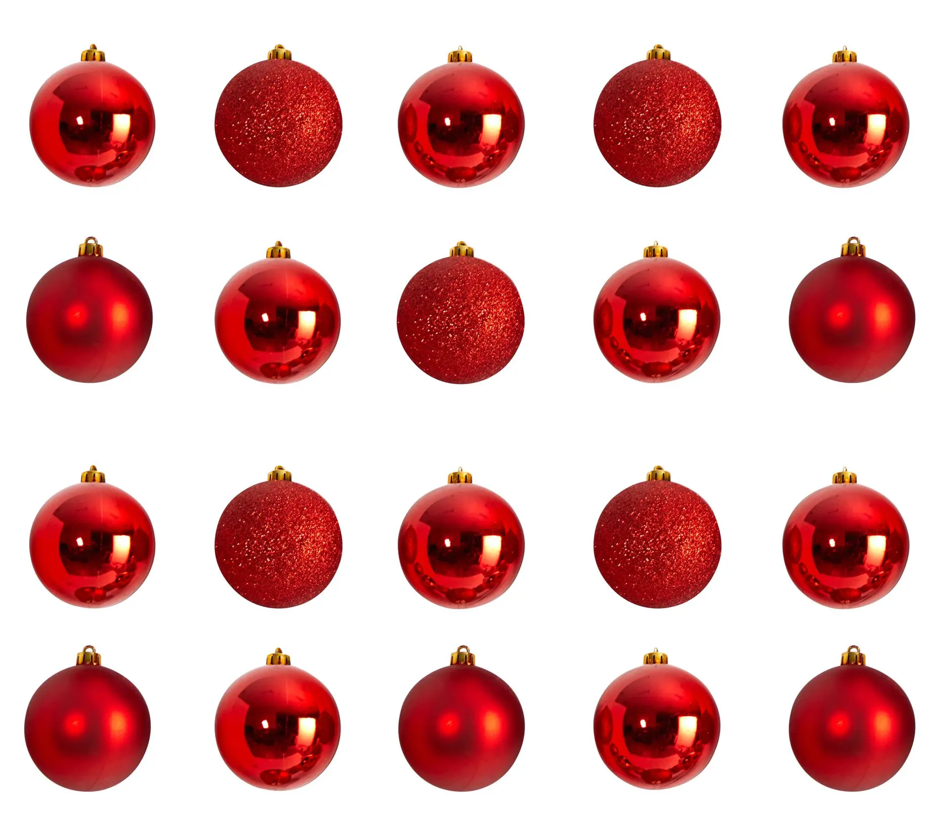 Nearly Natural Holiday 20 Count 3" ShatterproofOrnament Set