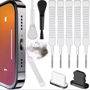 Smartphone & Cellphone Speaker Charging Port Cleaning Kit, Dust Plug Compatible with iPhone 16, 15, 14